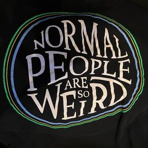 Black Graphic Tee with Quirky Text